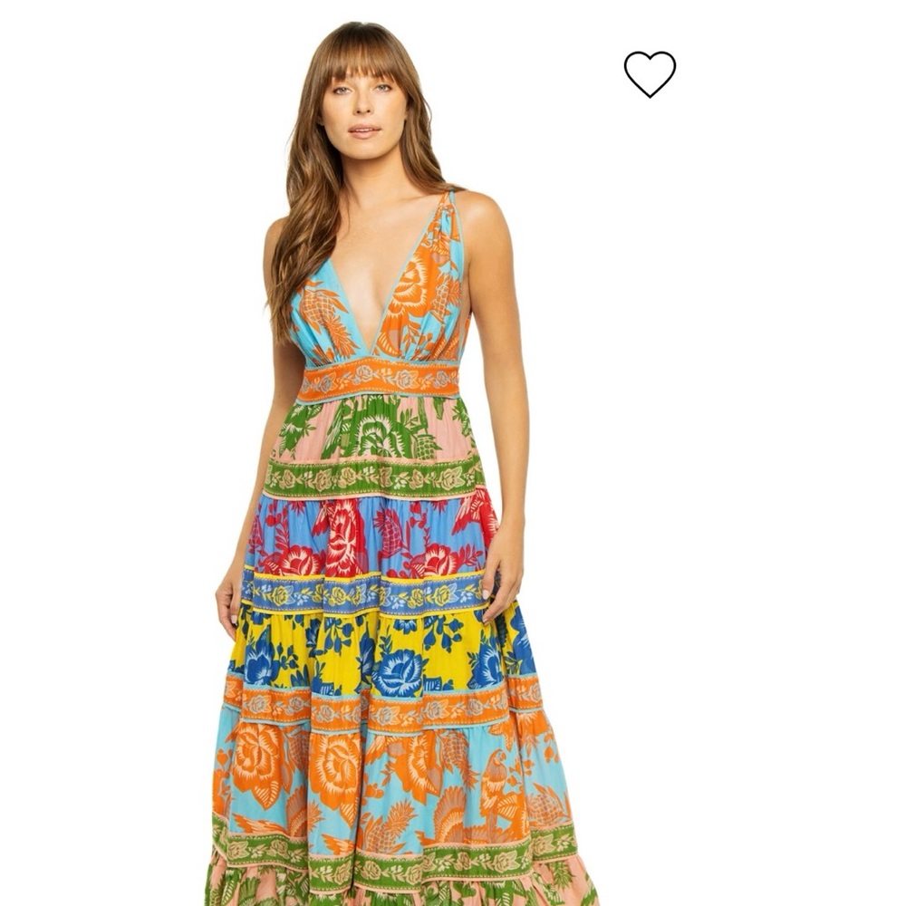 Farm Rio
Lace Garden Mix Midi-Dress new with tags retail  $290